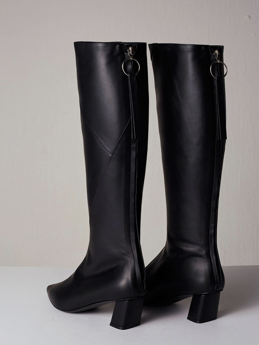 Magot Long Boots Leather Black