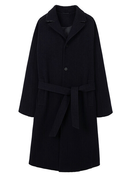 OVERSIZED WOOL COAT / NAVY