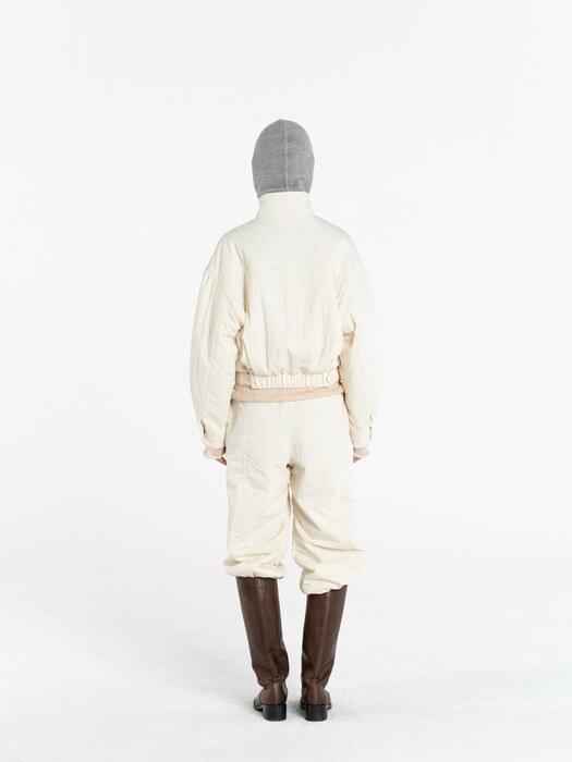 AMOMENTO - Brown Padded Crop Jacket