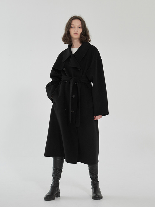 handmade trench coat (black)
