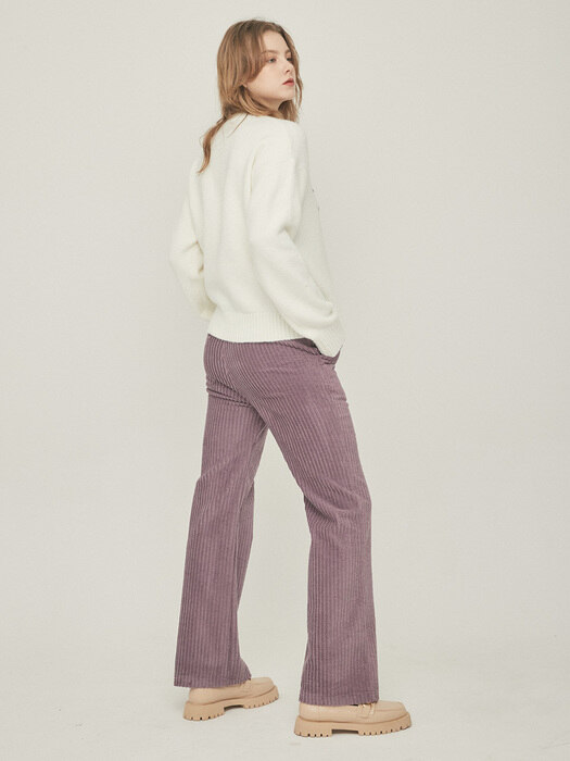 LO BIG CORDUROY BOOTS CUT PANTS(PURPLE)