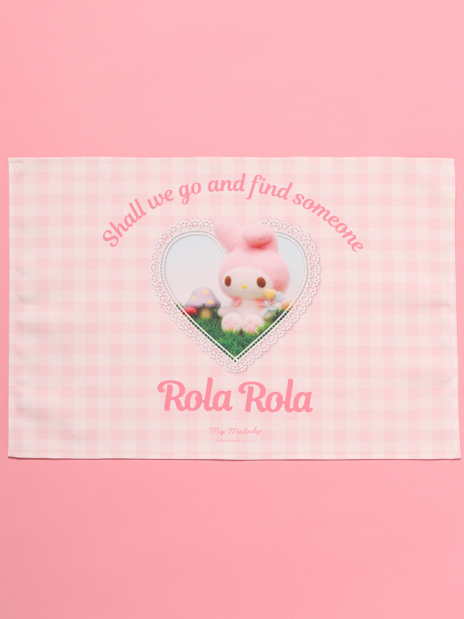 (LV-21709) ROLAROLA X MY MELODY FABRIC CHECK POSTER PINK