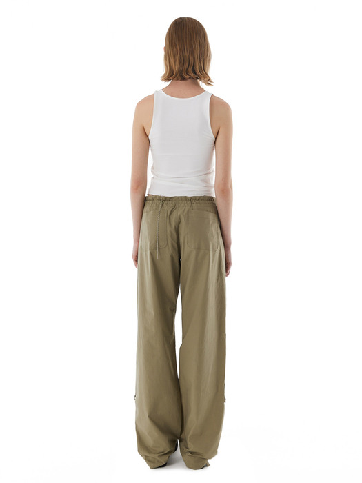 COTTON STRING POCKET PANTS / KHAKI