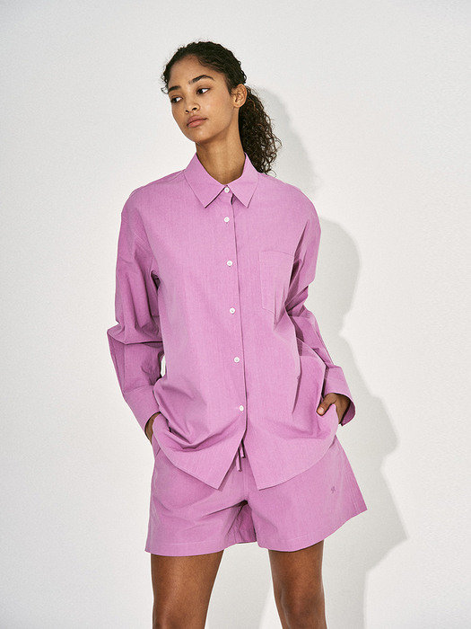 OVERSIZED COLOR SHIRTS IN DUST PINK