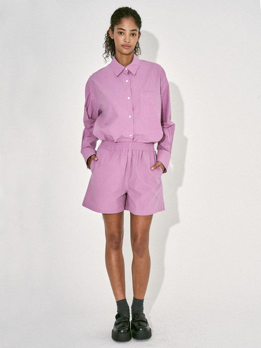 OVERSIZED COLOR SHIRTS IN DUST PINK