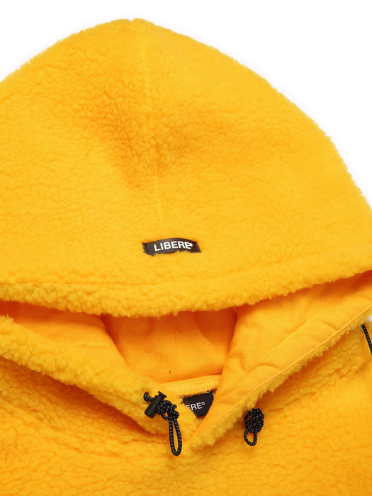 POCKET SHERPA HOOD JACKET / MUSTARD