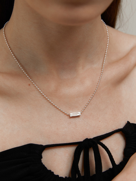 [단독] mini brick ballchain necklace