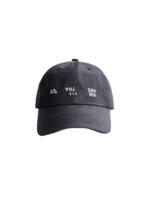 Black Abstract Logo Embroidered Ball Cap