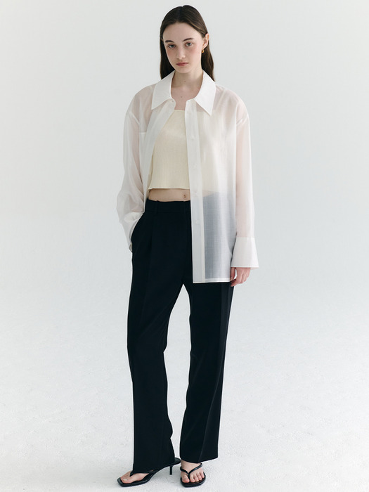 [Drama Signature] Pleated Straight Trousers_2color