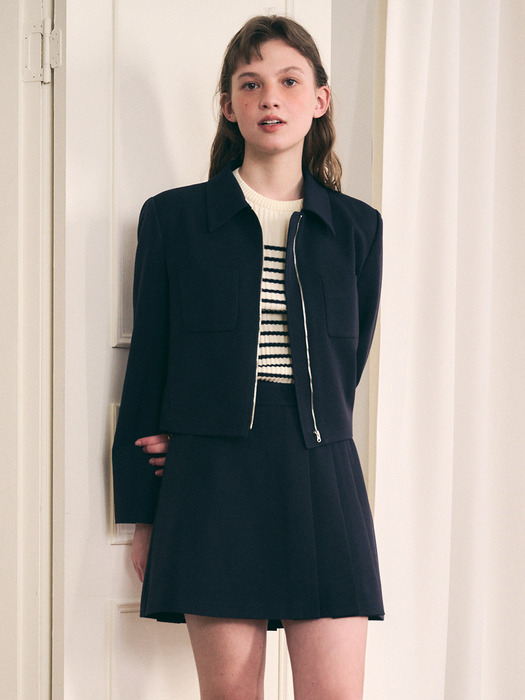 Pleated Mini Skirt_2color
