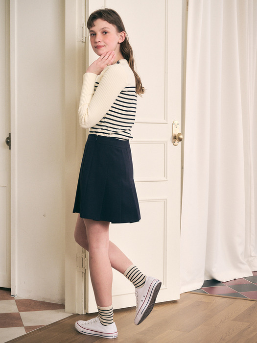 Pleated Mini Skirt_2color