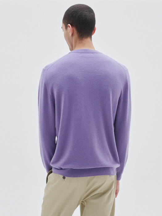 [M23MPU002]케이블 조직 풀오버Cable Pullover(Violet)