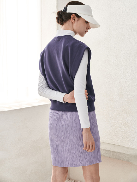라운드 스웻 베스트(퍼플) _ Round Sweat Vest(Purple)