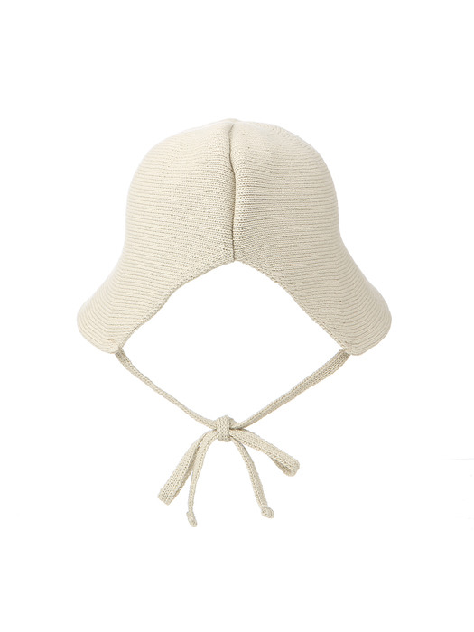 golf knit bucket hat_oatmeal white