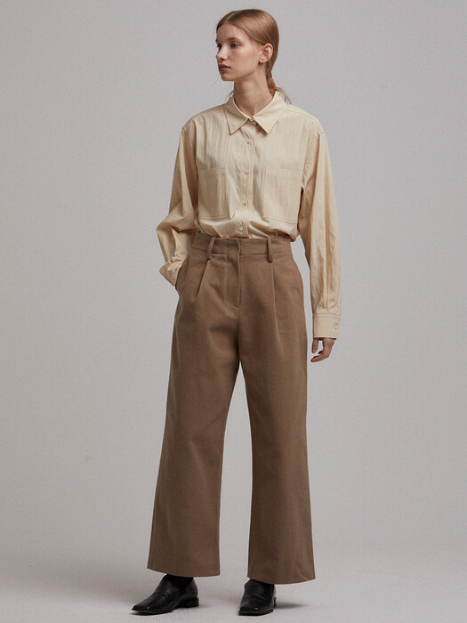 Wide pants (brown)