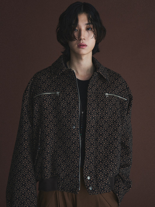 METAL BUCKLE WOOL BLOUSON_BR