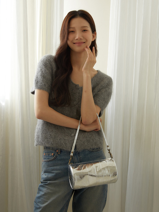 Butter round shoulder bag (버터 라운드 숄더 백) silver