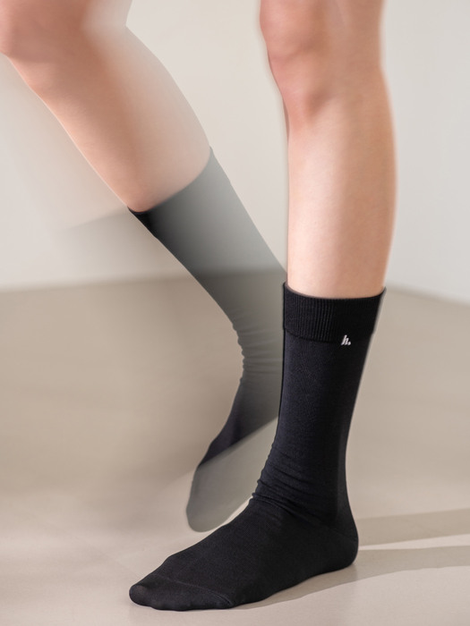 [no.003] black/white silket socks