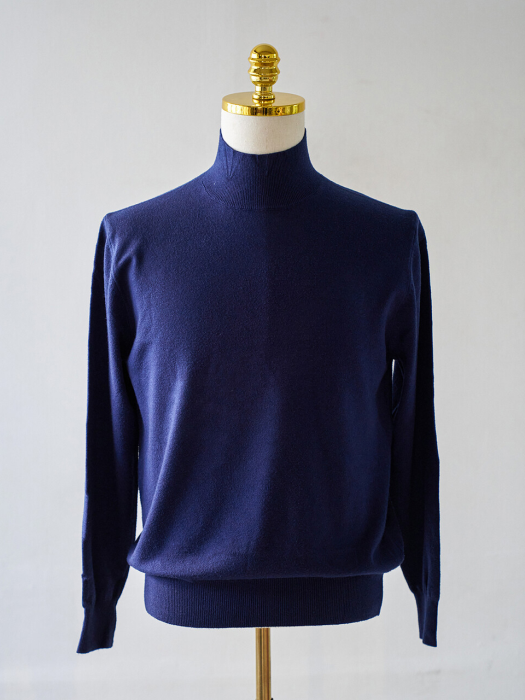 Half Turtleneck Knit Navy / ALCKT001