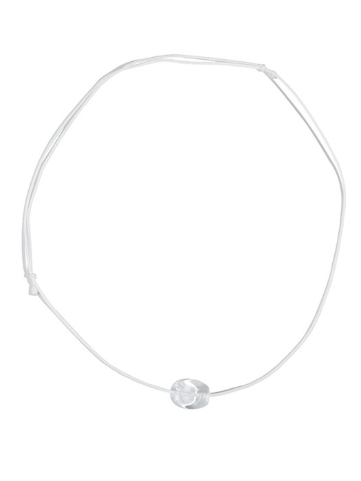 [Glass,매듭]Long heart necklace 길이조절가능(2color)