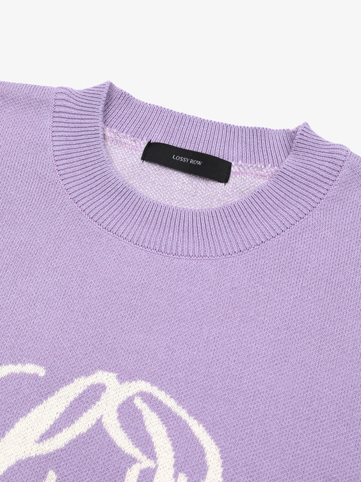 Lossy Jacquard Round Knit_Purple