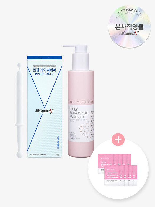 질세정 의료기기 이너케어(3ea) + 데일리 에코아워시 퓨어젤(200ml) + 젤샘플(10매)