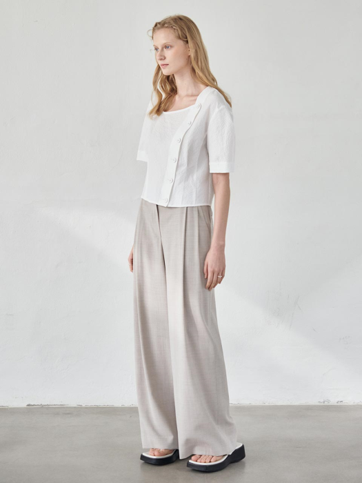 Side Tuck Wide Trousers SW3ML243-91