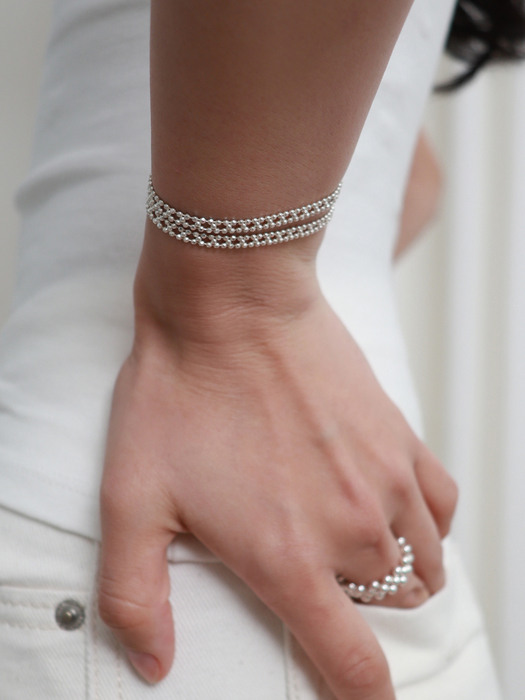 silver fleur bracelet