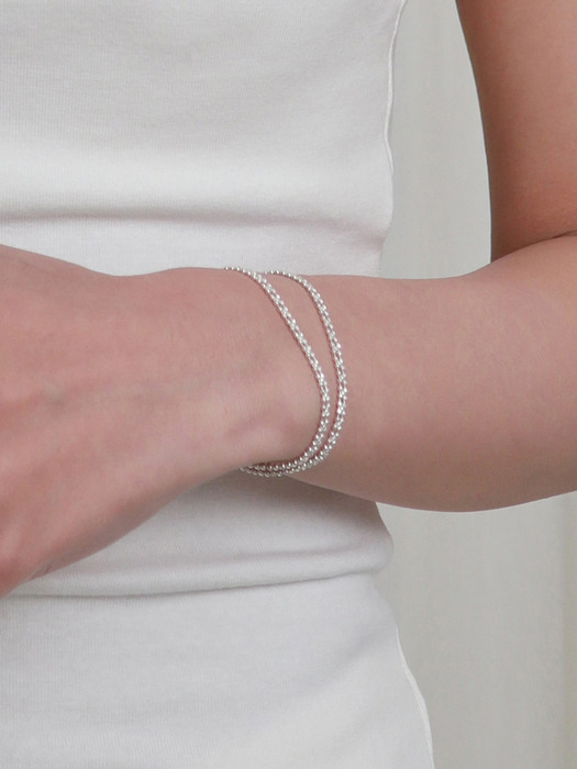 silver fleur bracelet