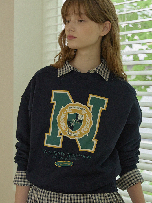 N Logo Sweatshirt - Navy