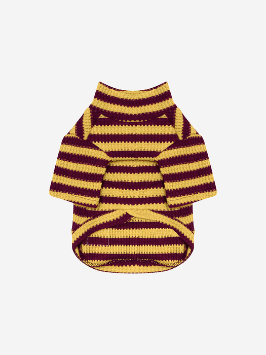 KINI WAFFLE KNIT TSHIRT-MUSTARD(반팔니트)