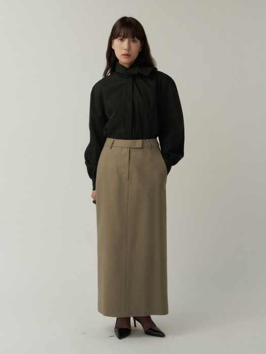Rosa Cashmere Skirt [Beige]
