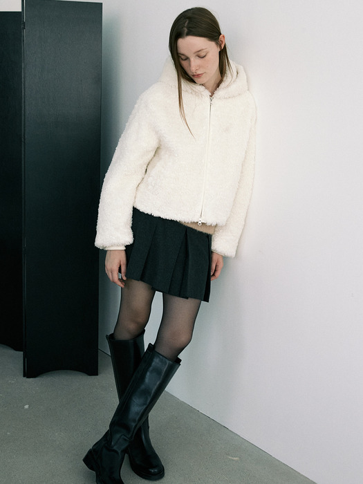 [Day-Wool] Belted Winter Mini Skirt_2color