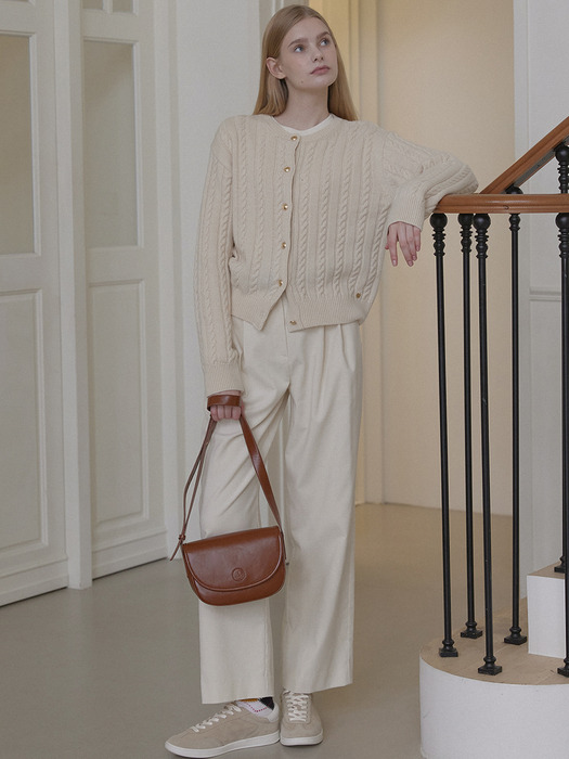 Daily Two Tuck Corduroy Pants - Ivory