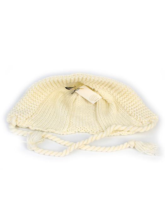 Rope Ivory Knit Bonnet Hat 니트버킷햇