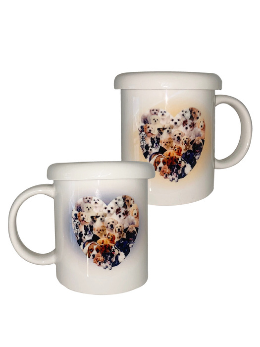 Heart puppy mug (orange&navy)