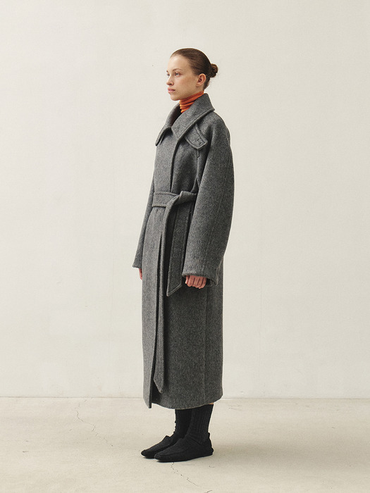 RTW CAMEL SEMI DOUBLE COAT_GREY