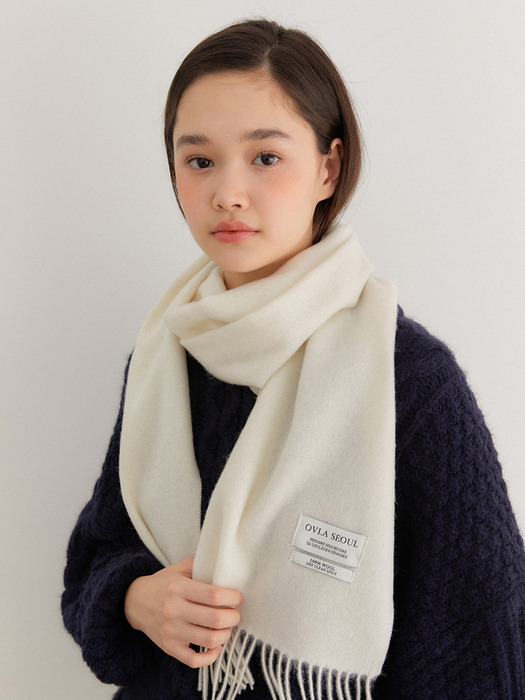 (WOOL100) French fringe wool muffler_COLORS