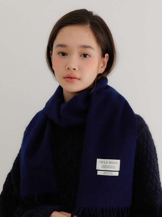 (WOOL100) French fringe wool muffler_COLORS