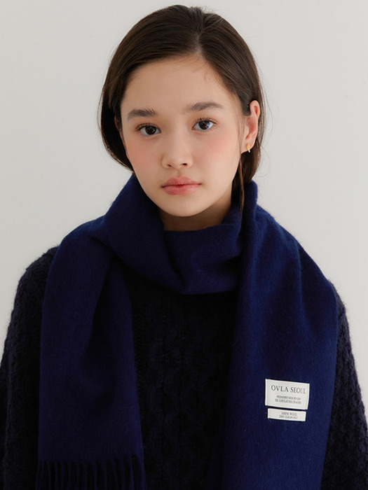 (WOOL100) French fringe wool muffler_COLORS