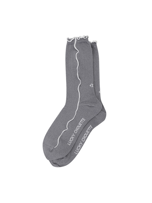 Metal Scallop Socks_LXLAM24150GYX