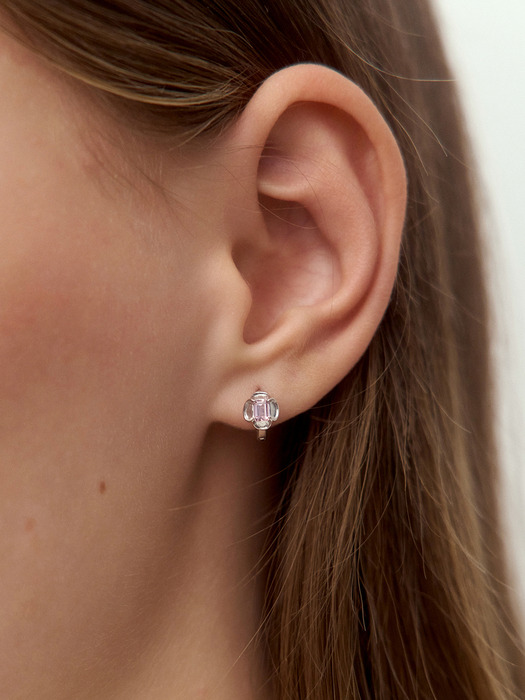 Flower cubic earring