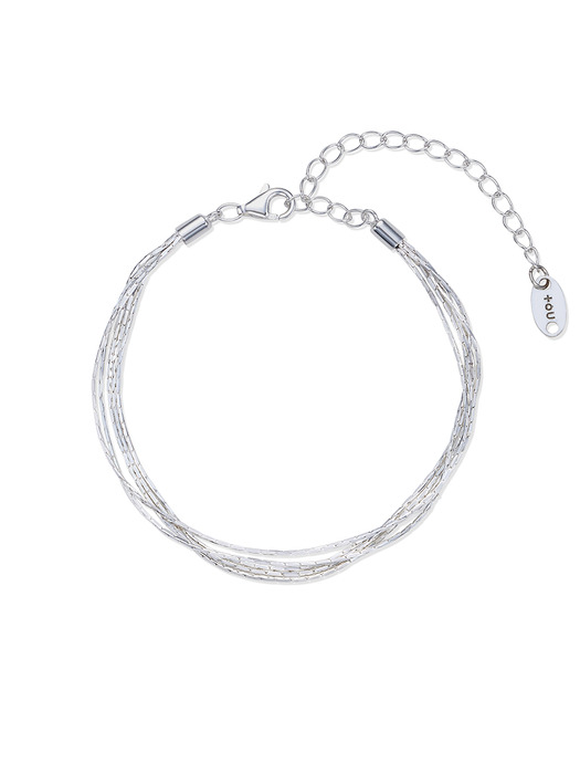 [Silver925] WE016 Shine silver line bracelet