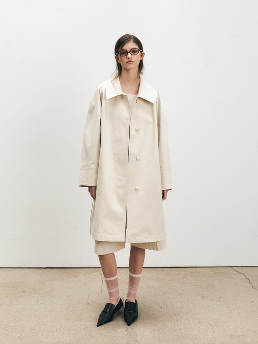 TFS COTTON HALF TRENCH COAT_2COLORS