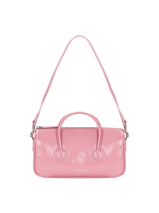 ZIPPER SMALL_candy pink glossy plain