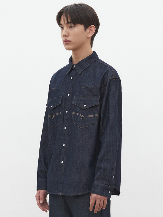 Western Denim Shirts DCSH002Indigo