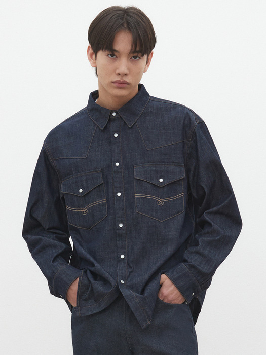 Western Denim Shirts DCSH002Indigo