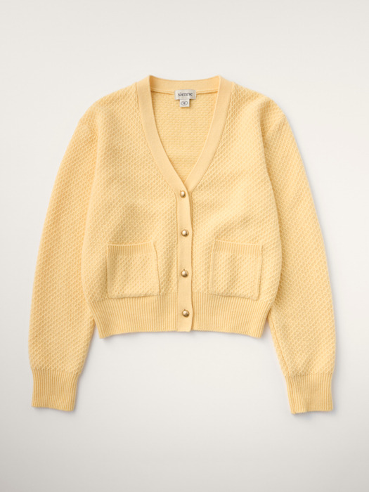 Benette V-neck Cardigan (Yellow)