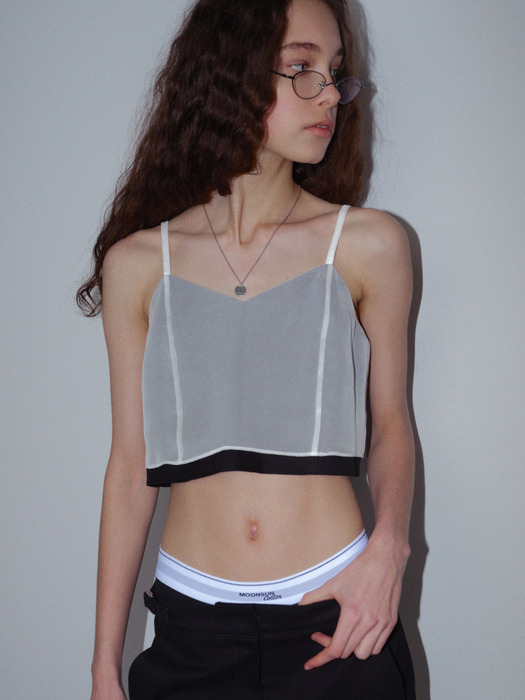 Amor Seer Layered Bustier / White&Black