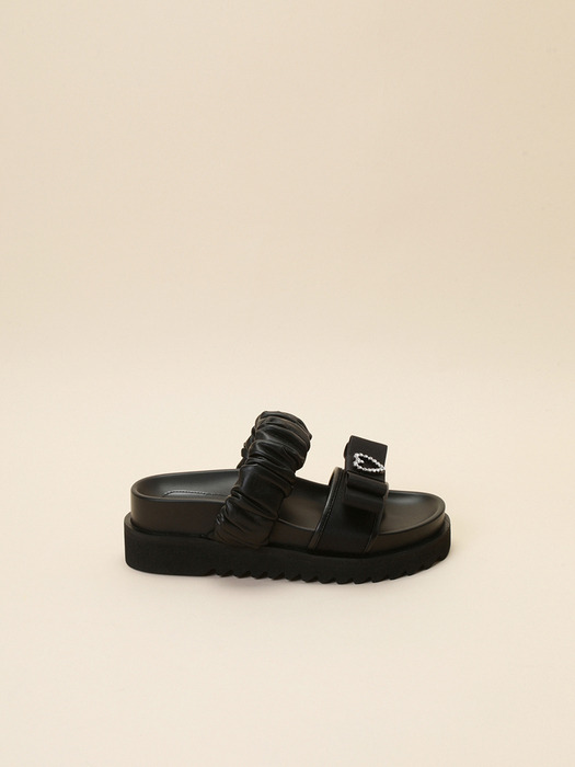 Ribbon point slipper(black)_DG2AM24012BLK